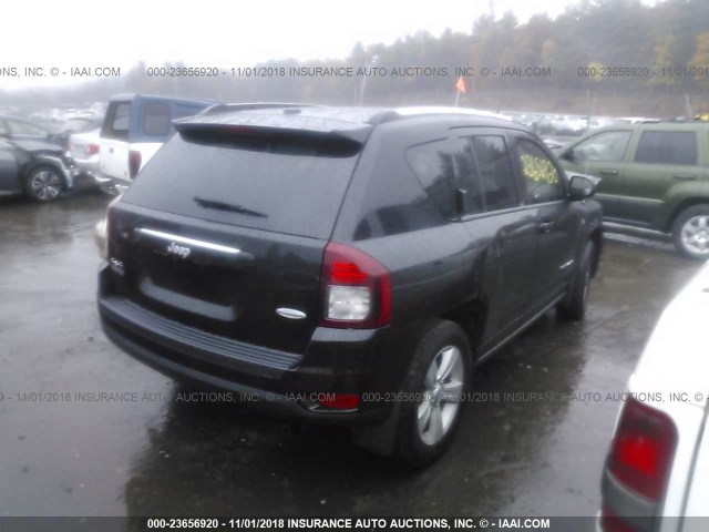 1C4NJDEB1ED760653 - 2014 JEEP COMPASS LATITUDE BLACK photo 4