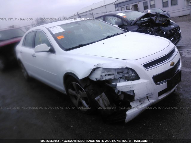 1G1ZC5EU8CF387124 - 2012 CHEVROLET MALIBU 1LT WHITE photo 1