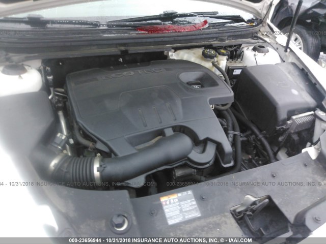 1G1ZC5EU8CF387124 - 2012 CHEVROLET MALIBU 1LT WHITE photo 10