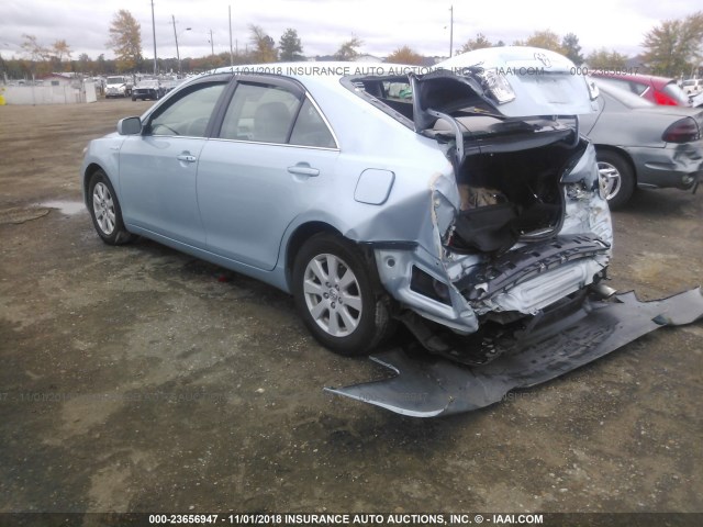 4T1BB46K28U060624 - 2008 TOYOTA CAMRY HYBRID Light Blue photo 3