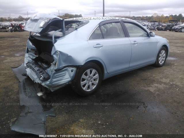 4T1BB46K28U060624 - 2008 TOYOTA CAMRY HYBRID Light Blue photo 4