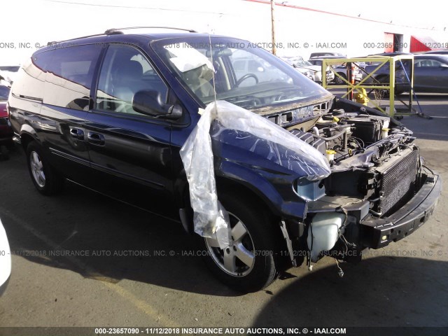 2D4GP44L05R404051 - 2005 DODGE GRAND CARAVAN SXT BLUE photo 1