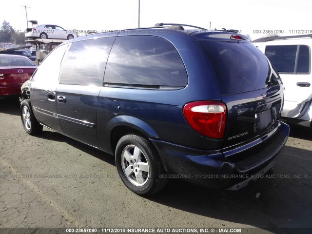 2D4GP44L05R404051 - 2005 DODGE GRAND CARAVAN SXT BLUE photo 3