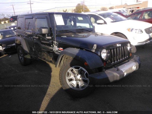 1C4BJWDG4CL117244 - 2012 JEEP WRANGLER UNLIMITE SPORT BLACK photo 1