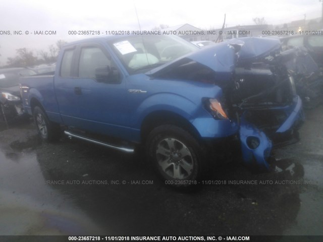 1FTFX1EF2DKF64462 - 2013 FORD F150 SUPER CAB BLUE photo 1