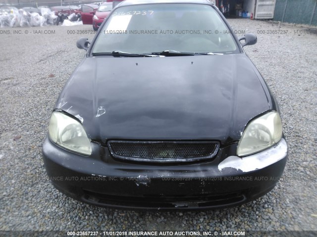 2HGEJ6323WH116866 - 1998 HONDA CIVIC CX BLACK photo 6