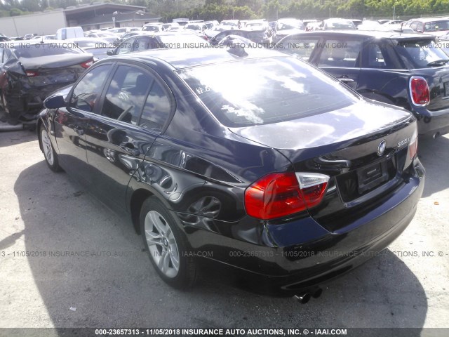 WBAVC735X8KP38916 - 2008 BMW 328 XI SULEV BLACK photo 3