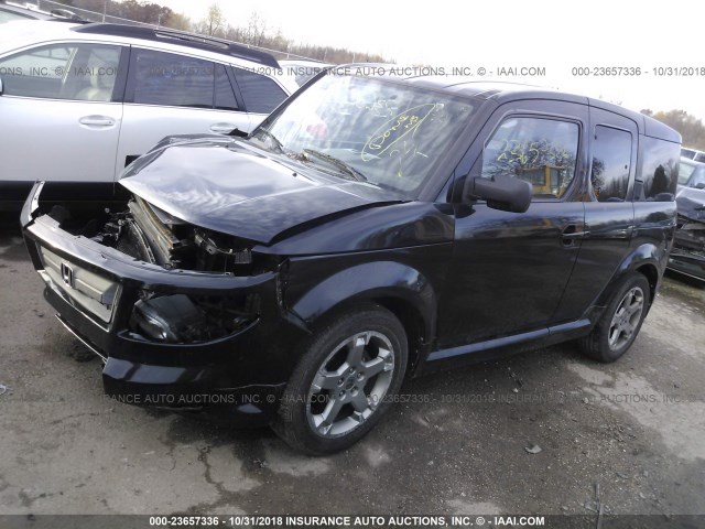 5J6YH18938L000454 - 2008 HONDA ELEMENT SC BLACK photo 2