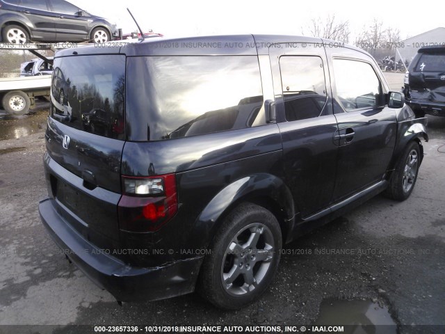 5J6YH18938L000454 - 2008 HONDA ELEMENT SC BLACK photo 4