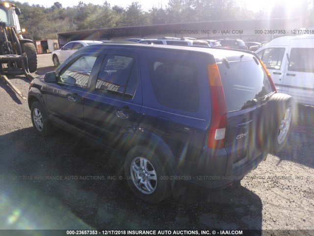 JHLRD78892C019021 - 2002 HONDA CR-V EX BLUE photo 3