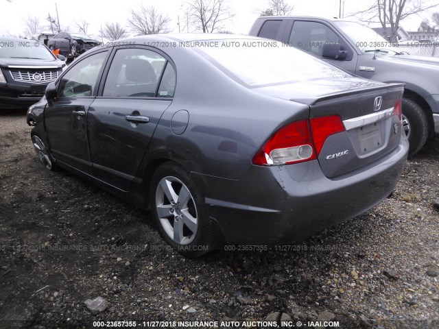 19XFA16699E043894 - 2009 HONDA CIVIC GRAY photo 3