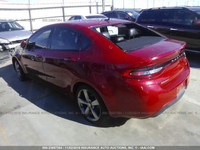 1C3CDFEB8FD345992 - 2015 DODGE DART GT RED photo 3