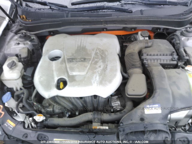 KMHEC4A44DA066844 - 2013 HYUNDAI SONATA HYBRID GRAY photo 10