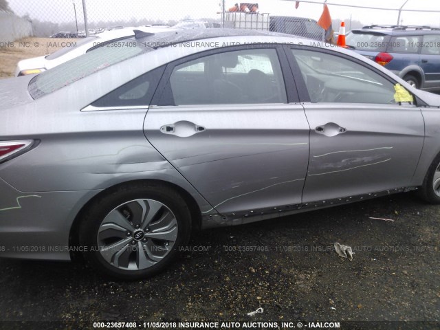 KMHEC4A44DA066844 - 2013 HYUNDAI SONATA HYBRID GRAY photo 6