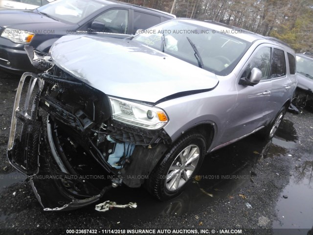 1C4RDJDGXEC307982 - 2014 DODGE DURANGO LIMITED GRAY photo 2