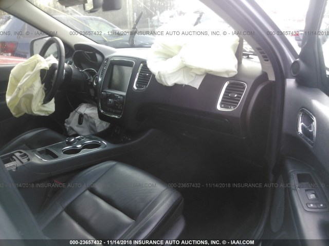 1C4RDJDGXEC307982 - 2014 DODGE DURANGO LIMITED GRAY photo 5