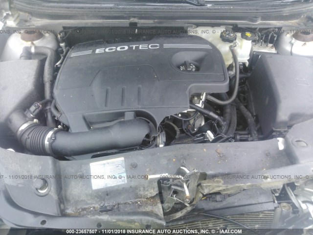 1G1ZC5EB3AF184850 - 2010 CHEVROLET MALIBU 1LT SILVER photo 10