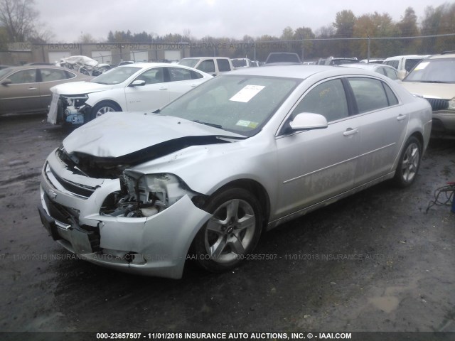 1G1ZC5EB3AF184850 - 2010 CHEVROLET MALIBU 1LT SILVER photo 2