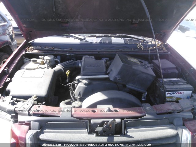 1GKET16S056176051 - 2005 GMC ENVOY XL RED photo 10