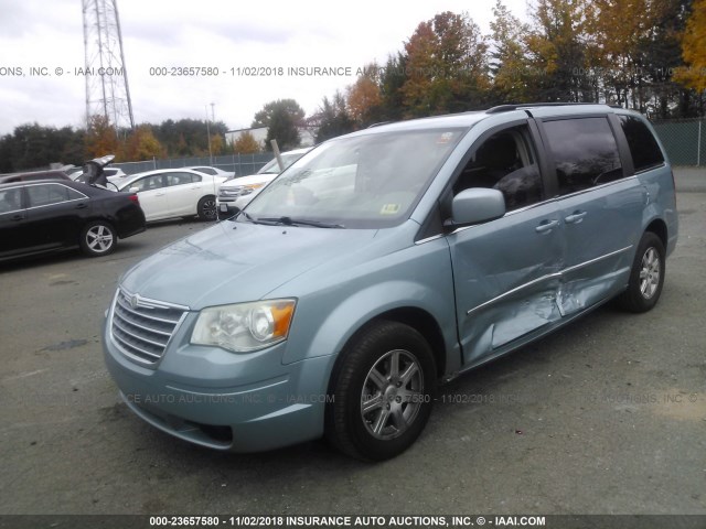 2A4RR5D1XAR450477 - 2010 CHRYSLER TOWN & COUNTRY TOURING BLUE photo 2