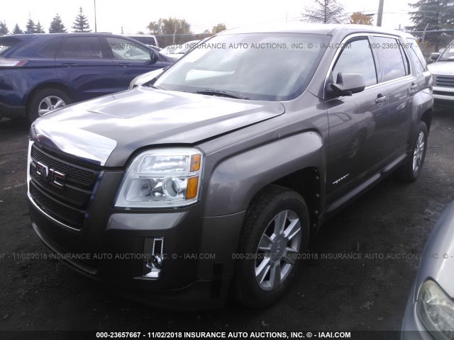 2GKALMEK7C6253085 - 2012 GMC TERRAIN SLE BROWN photo 2