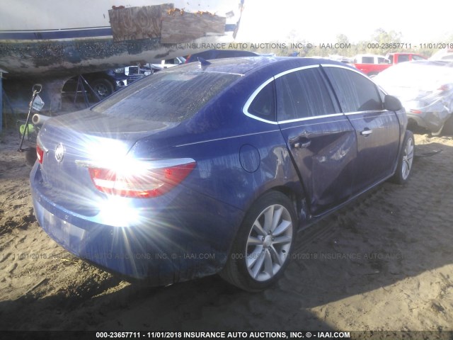 1G4PR5SK6E4182962 - 2014 BUICK VERANO CONVENIENCE BLUE photo 4