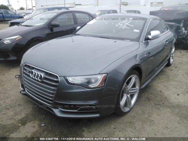 WAUCGAFR8EA001254 - 2014 AUDI S5 PREMIUM PLUS GRAY photo 2