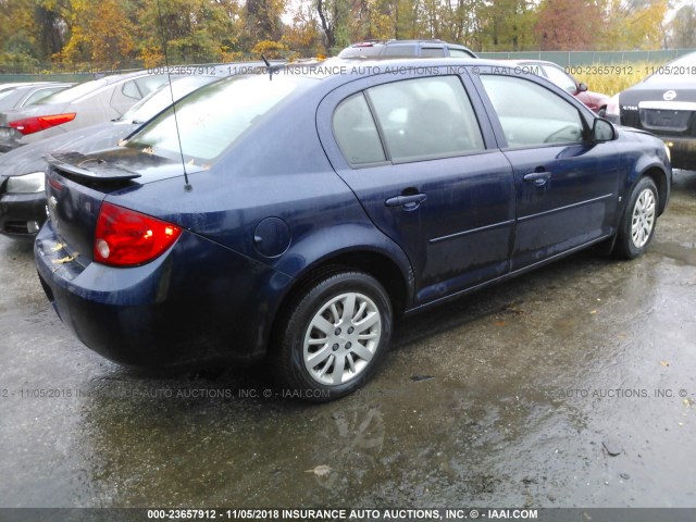 1G1AT58H697166670 - 2009 CHEVROLET COBALT LT Dark Blue photo 4