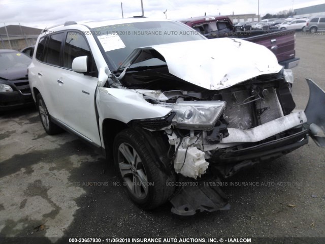 5TDDK3EH7DS209413 - 2013 TOYOTA HIGHLANDER LIMITED WHITE photo 1