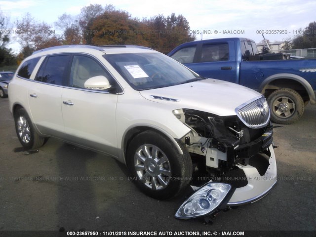 5GAKVDED4CJ347389 - 2012 BUICK ENCLAVE WHITE photo 1