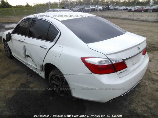 1HGCR2F5XFA234264 - 2015 HONDA ACCORD SPORT WHITE photo 3