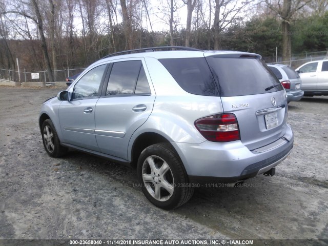 4JGBB86E38A375953 - 2008 MERCEDES-BENZ ML 350 Light Blue photo 3