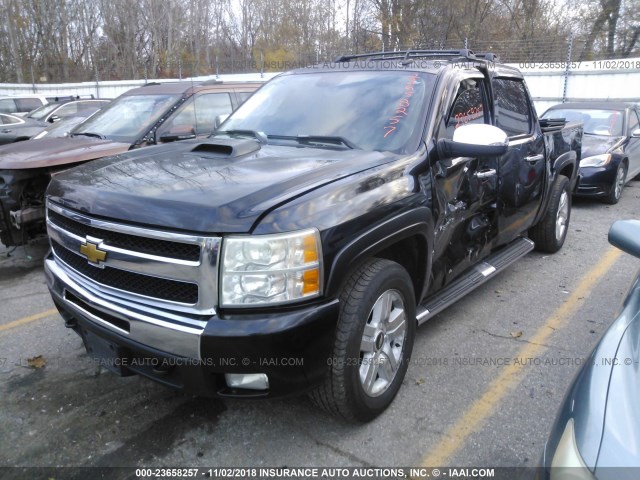 2GCEK13M371518347 - 2007 CHEVROLET SILVERADO K1500 CREW CAB BLACK photo 2