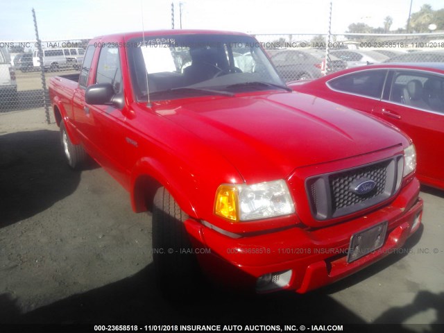 1FTYR14U84PB12523 - 2004 FORD RANGER SUPER CAB RED photo 1