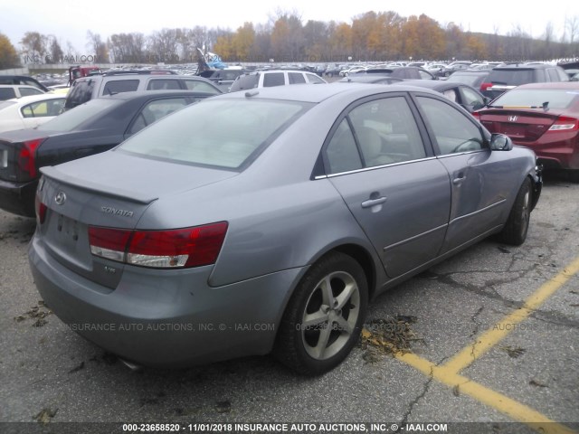 5NPEU46F98H396683 - 2008 HYUNDAI SONATA SE/LIMITED GRAY photo 4