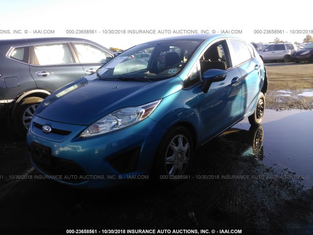 3FADP4EJ5DM171759 - 2013 FORD FIESTA SE BLUE photo 2