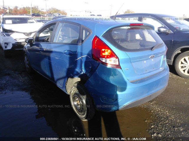 3FADP4EJ5DM171759 - 2013 FORD FIESTA SE BLUE photo 3