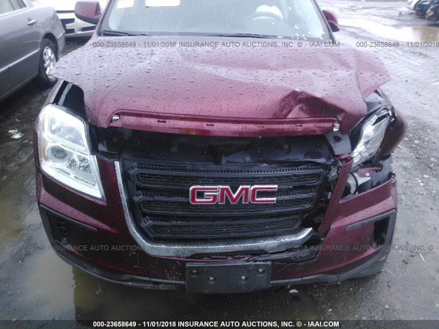 2GKALMEK0G6174220 - 2016 GMC TERRAIN SLE RED photo 6