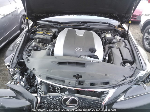 JTHCM1D2XG5011439 - 2016 LEXUS IS 300 BLACK photo 10