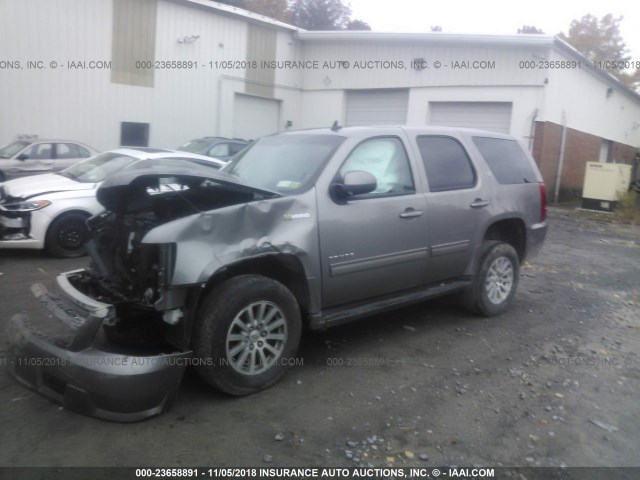 1GNSKDEJ1CR247899 - 2012 CHEVROLET TAHOE HYBRID GRAY photo 2