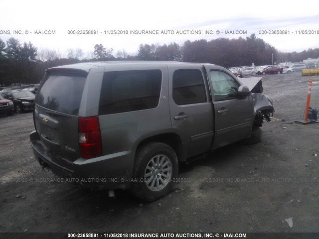 1GNSKDEJ1CR247899 - 2012 CHEVROLET TAHOE HYBRID GRAY photo 4