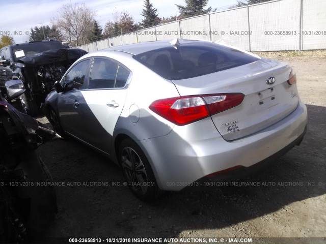 KNAFX4A85G5523459 - 2016 KIA FORTE EX SILVER photo 3