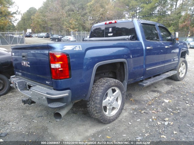 1GT12ZE83FF550977 - 2015 GMC SIERRA K2500 SLT BLUE photo 4