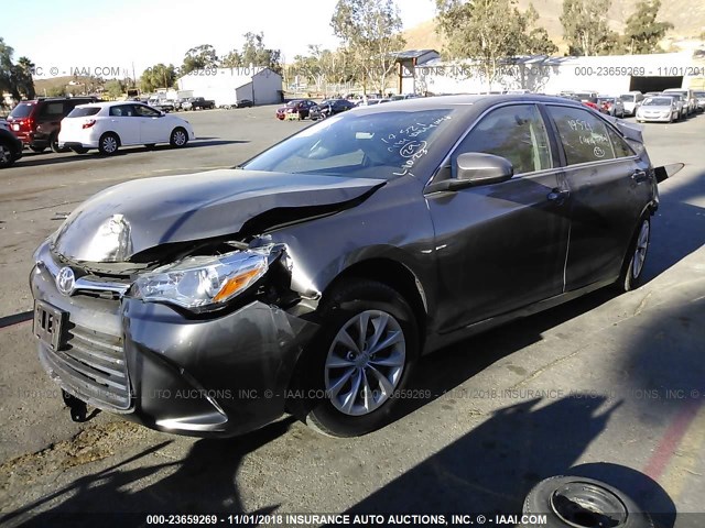 4T1BF1FK8HU713749 - 2017 TOYOTA CAMRY LE/XLE/SE/XSE GRAY photo 2