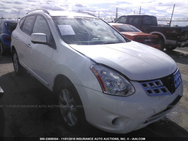 JN8AS5MV7DW621289 - 2013 NISSAN ROGUE S/SV WHITE photo 1