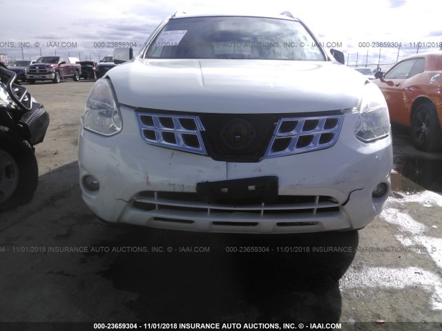 JN8AS5MV7DW621289 - 2013 NISSAN ROGUE S/SV WHITE photo 6