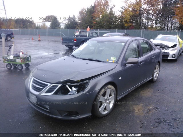 YS3FB49YX81101534 - 2008 SAAB 9-3 2.0T GRAY photo 2