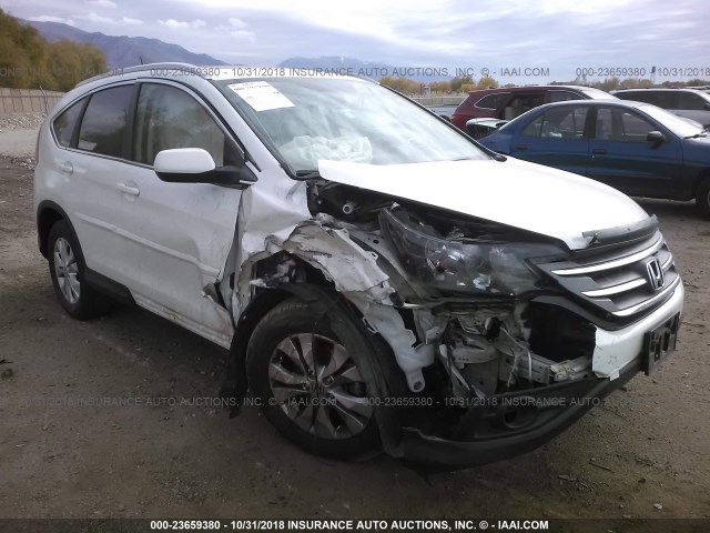 5J6RM4H78CL047665 - 2012 HONDA CR-V EXL WHITE photo 1