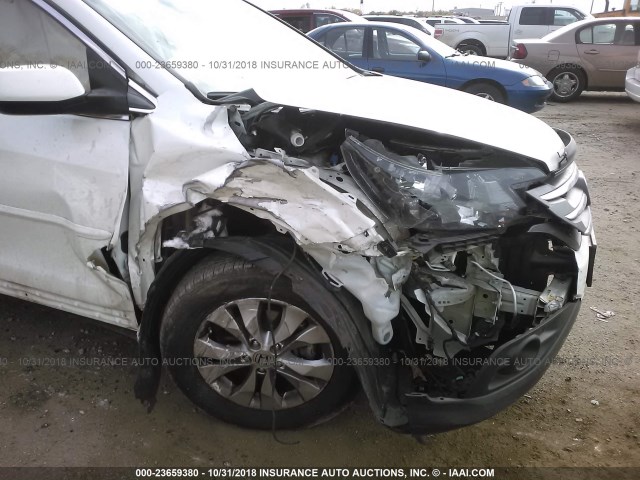 5J6RM4H78CL047665 - 2012 HONDA CR-V EXL WHITE photo 6