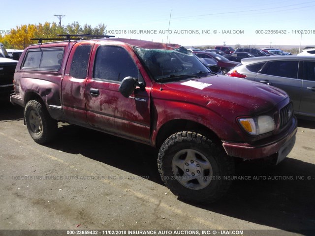 5TEWN72N31Z855693 - 2001 TOYOTA TACOMA XTRACAB RED photo 1